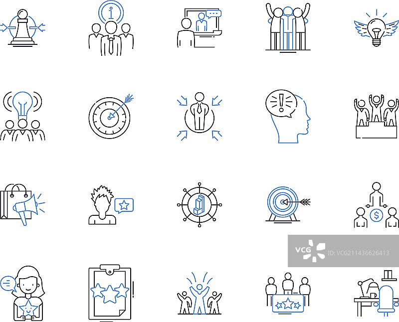 控股公司轮廓图标合集图片素材