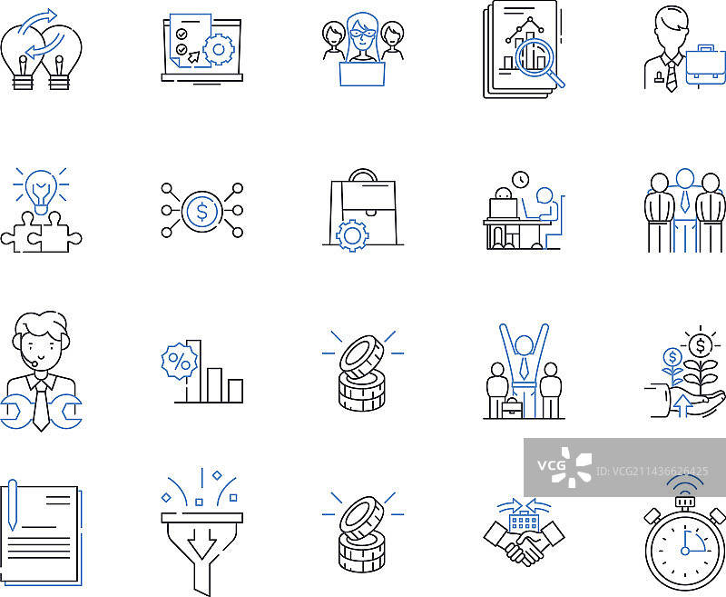 金融货币轮廓图标图片素材