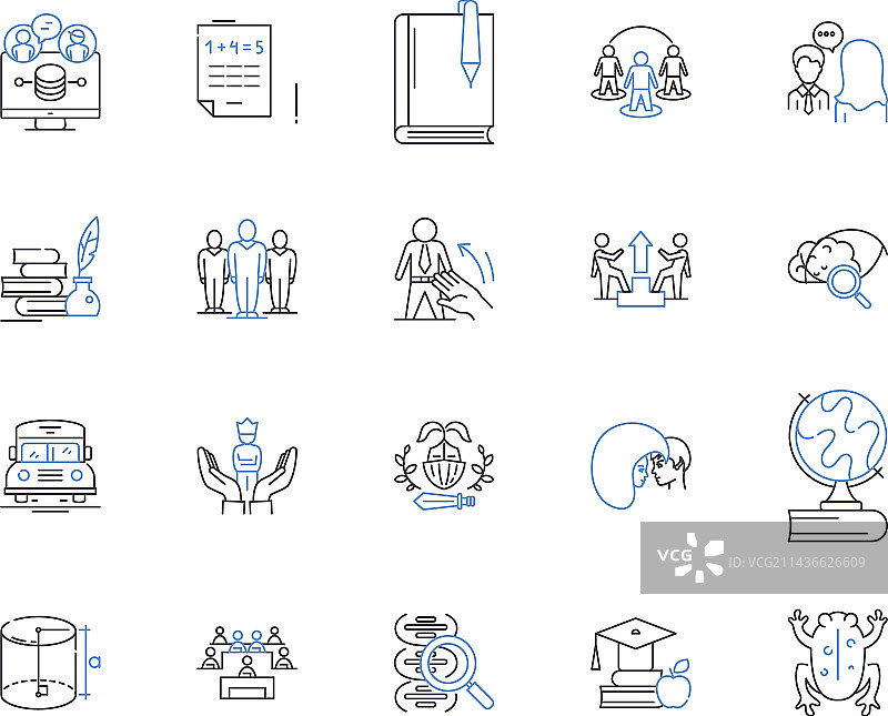 学生训练大纲图标合集图片素材