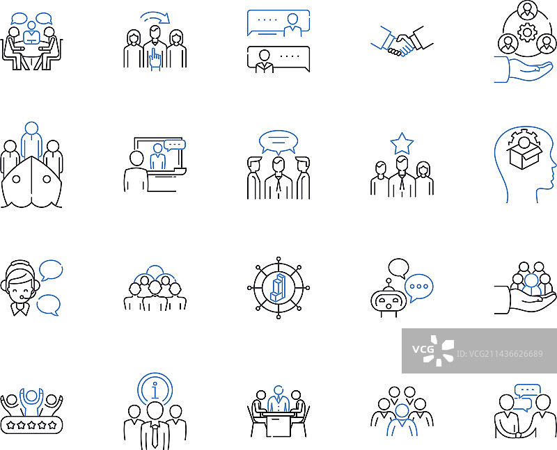 管理同事轮廓图标合集图片素材