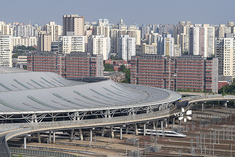 北京南站铁路交通运输旅行目的地城市风光图片素材