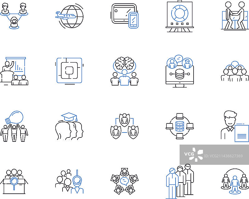 商务会议大纲图标合集图片素材