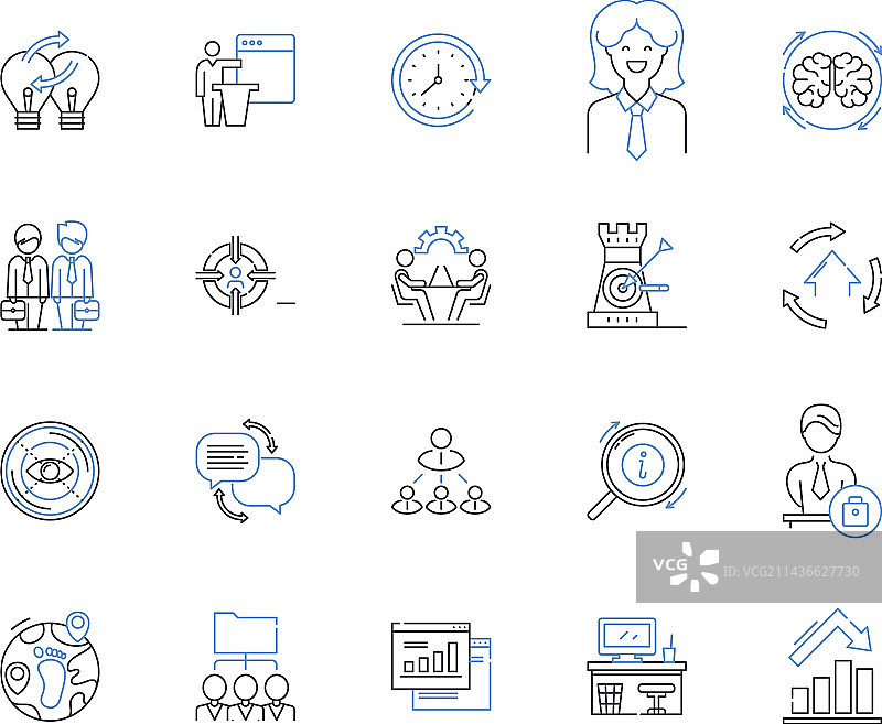 董事会轮廓图标合集图片素材