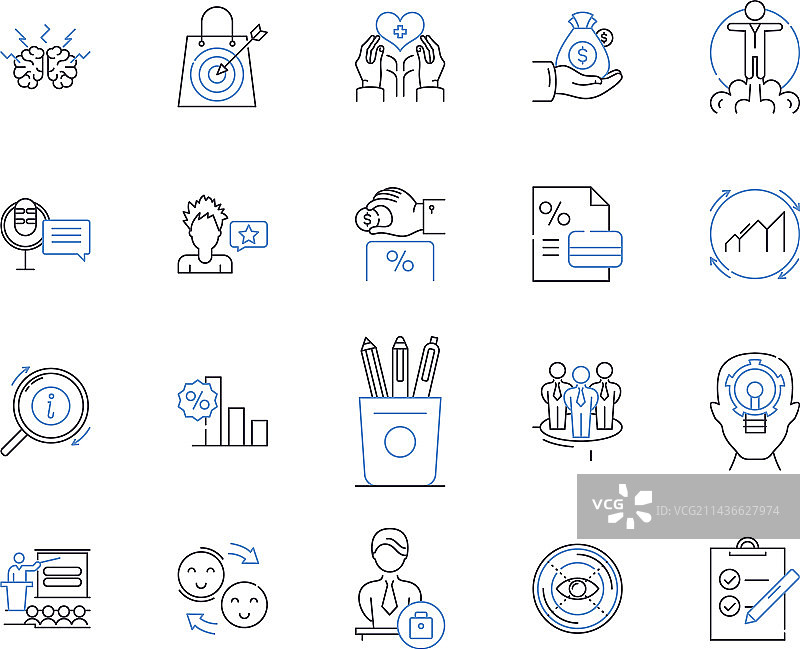 评估管理大纲图标合集图片素材