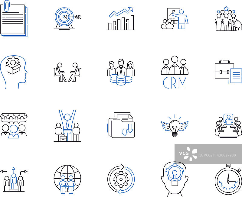 董事会轮廓图标合集图片素材