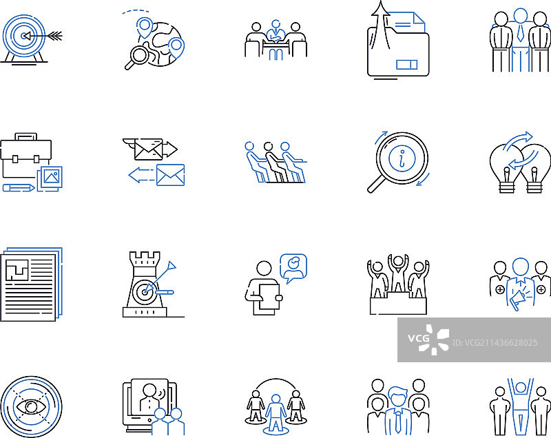 首席执行官轮廓图标合集图片素材