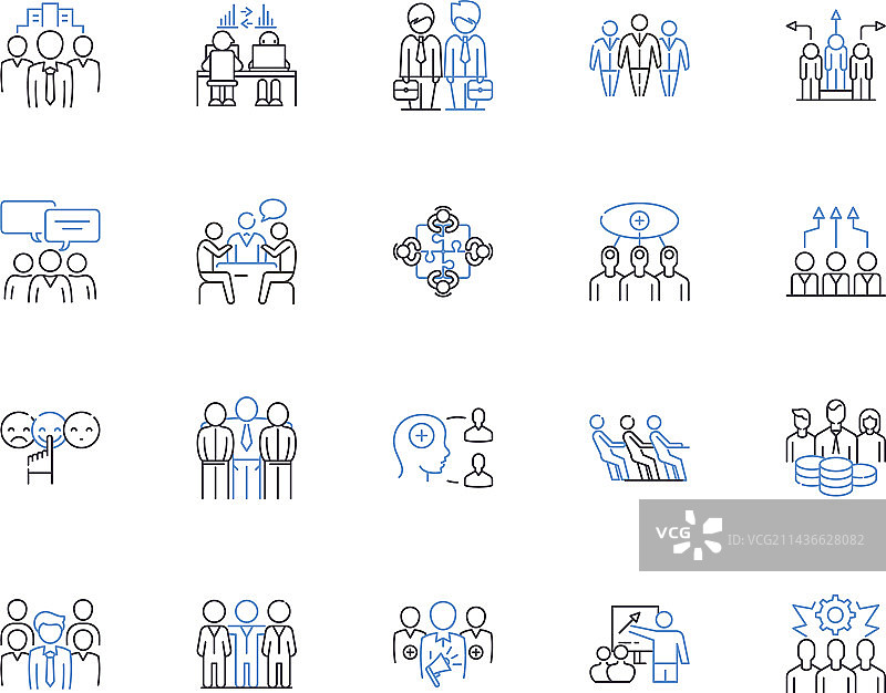 管理同事轮廓图标合集图片素材