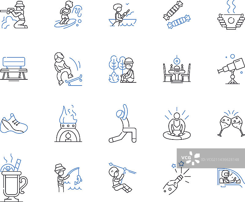 休闲商务轮廓图标旅行系列图片素材