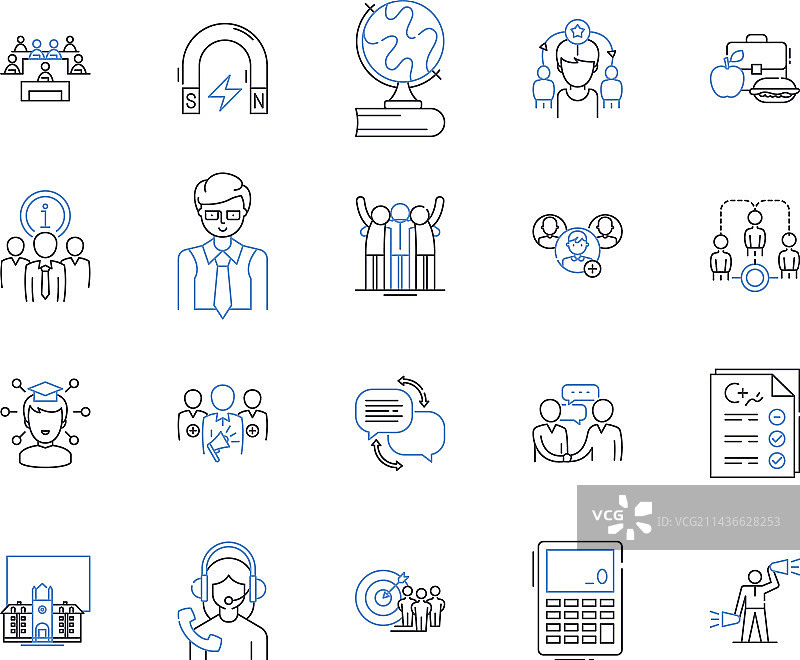 研讨会和会议大纲图标合集图片素材