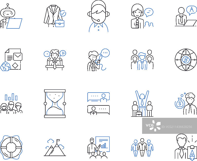 人力资源管理轮廓图标图片素材