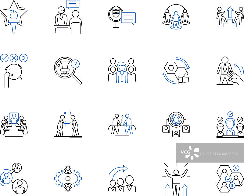 员工轮廓图标合集图片素材