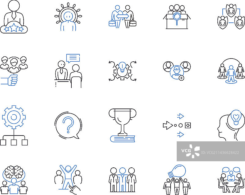 团队管理大纲图标合集图片素材