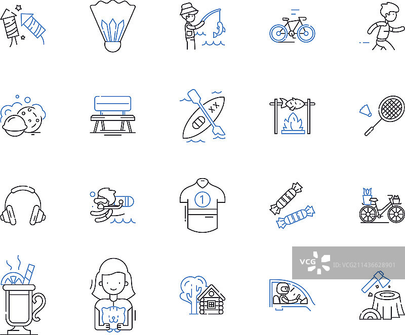 积极的手工爱好品轮廓图标图片素材