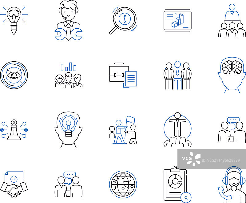 控股公司轮廓图标合集图片素材