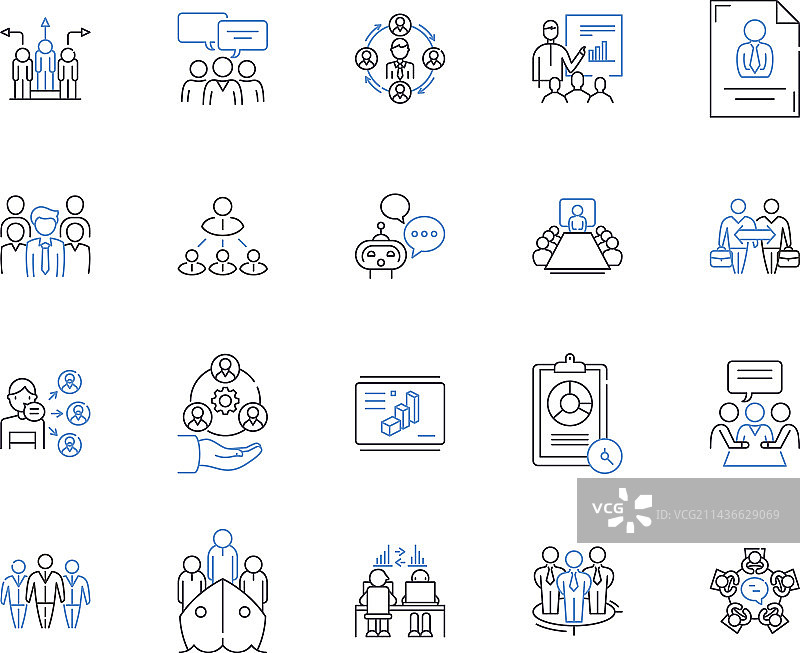 管理同事轮廓图标合集图片素材