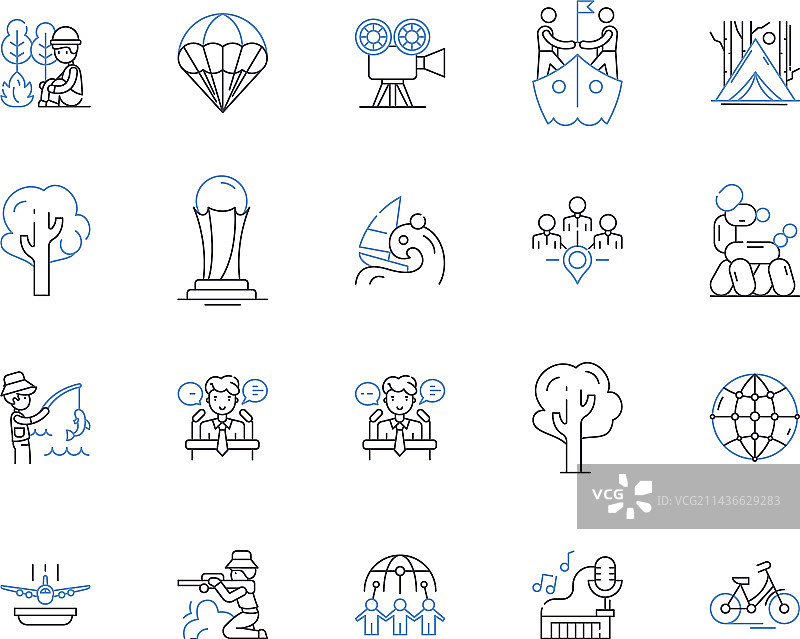 运动类游戏轮廓图标合集图片素材