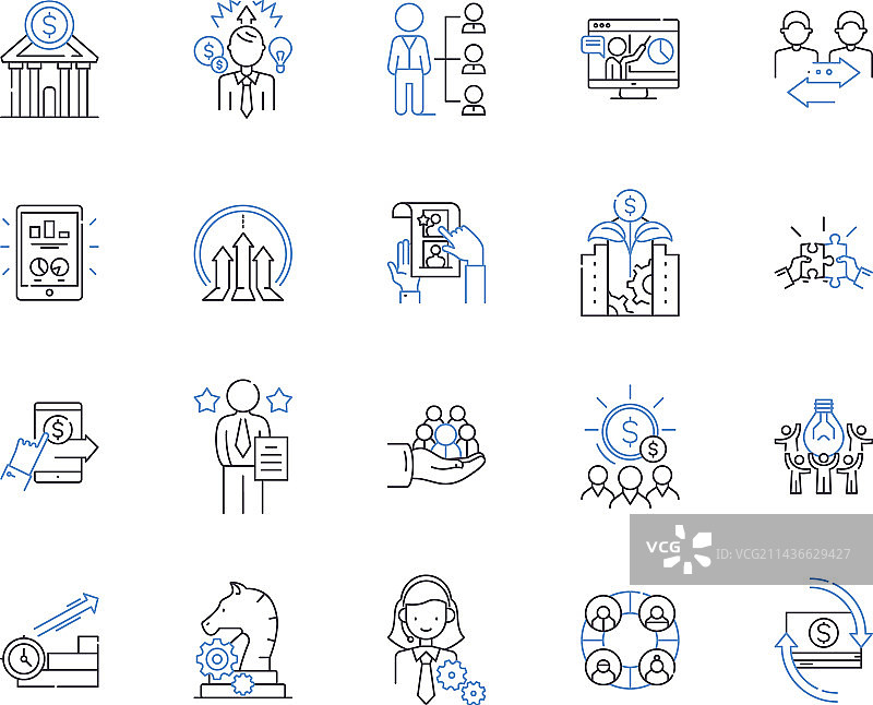 工作效率大纲图标合集图片素材