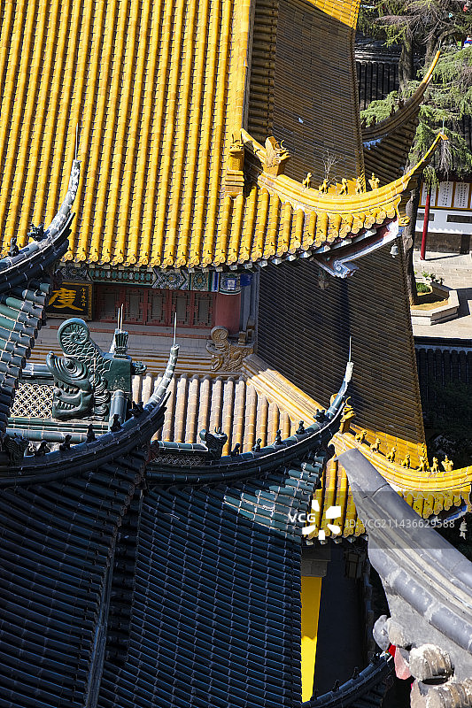 江苏省镇江市金山风景区晴天美丽风景图片素材