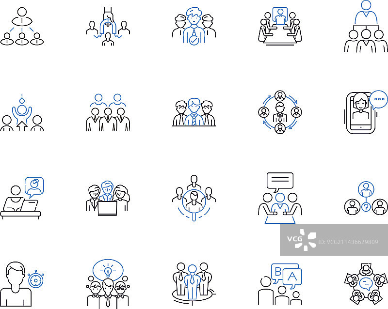 管理同事轮廓图标合集图片素材