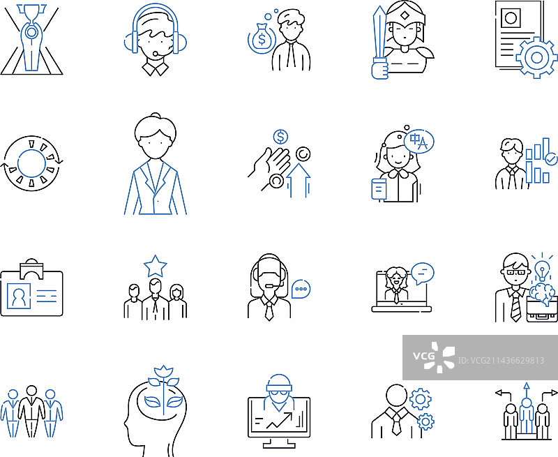 时间管理计划概要图标集图片素材