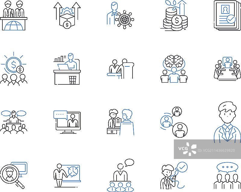 员工和规划大纲图标集合图片素材