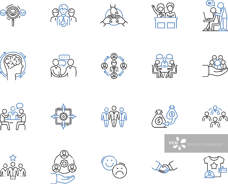 团队协作图标合集图片素材