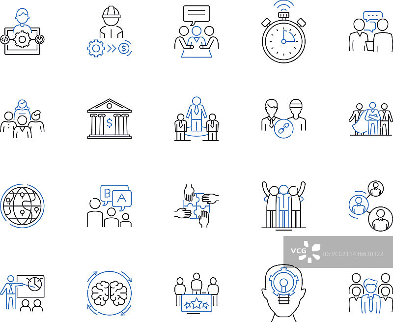 首席执行官轮廓图标合集图片素材