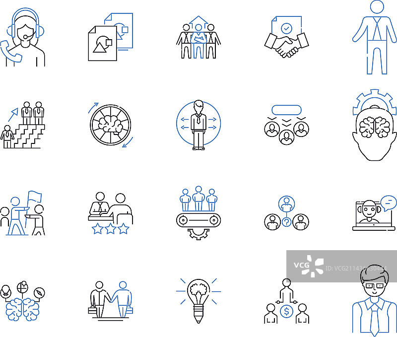 首席执行官轮廓图标合集图片素材