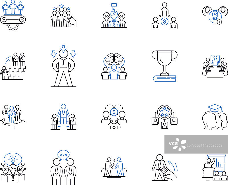 同事轮廓图标合集图片素材