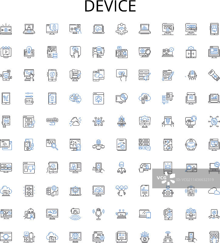 设备轮廓图标合集：设备小工具图片素材