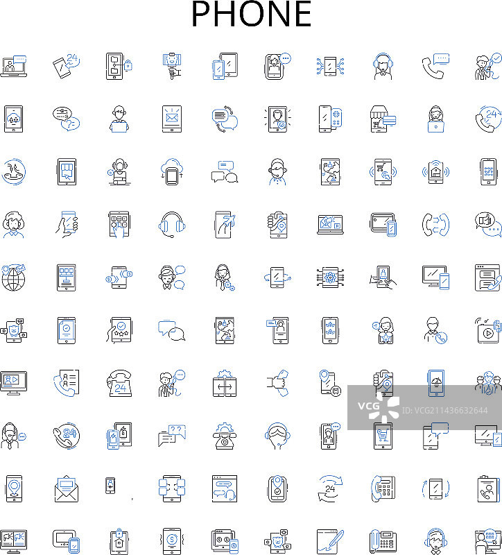 手机轮廓图标集合手机蜂窝图片素材