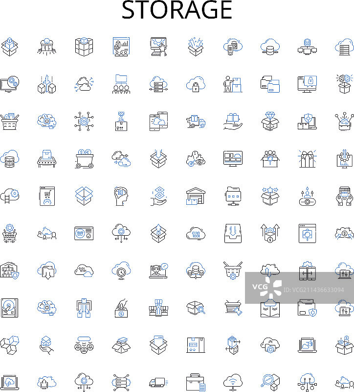 存储轮廓图标合集图片素材
