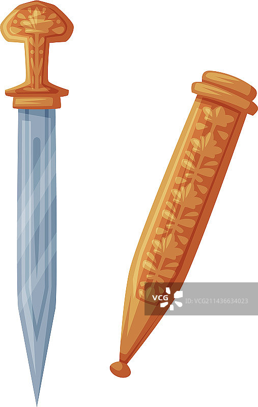 格鲁吉亚特色钢制锋利匕首图片素材