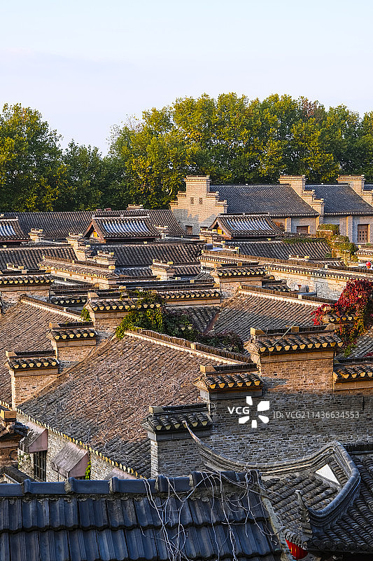 江苏省镇江市西津渡街夕阳优美景色图片素材