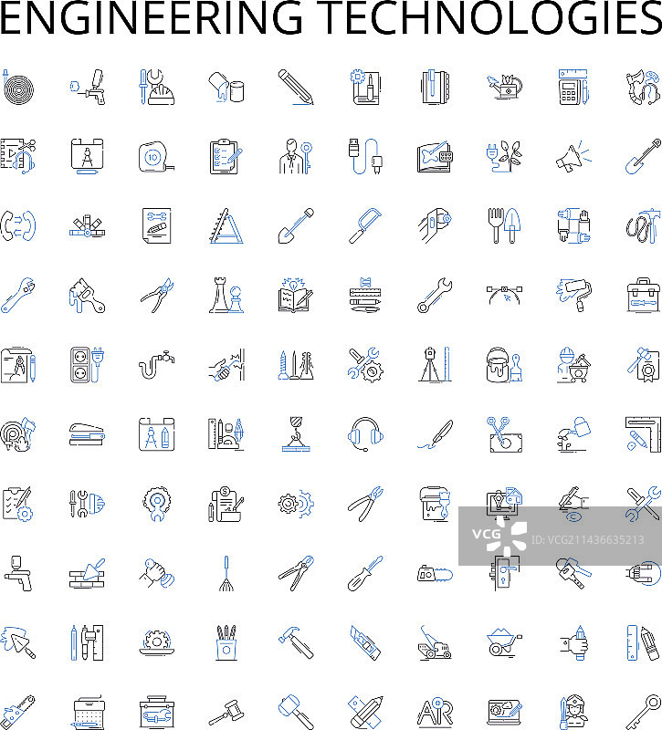 工程技术图标合集图片素材