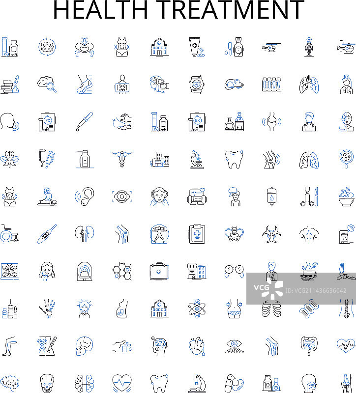 健康治疗图标集合图片素材