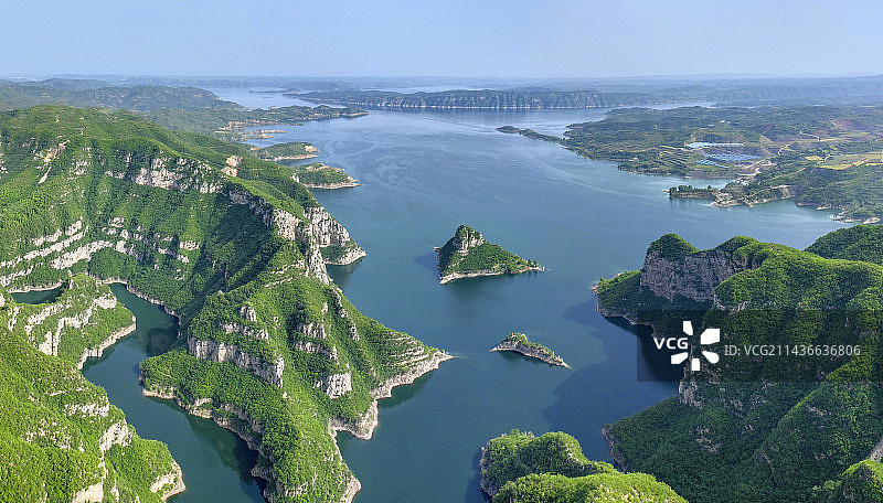 黄河小浪底三峡景区，山清水秀，景色如画，北方的千岛湖图片素材