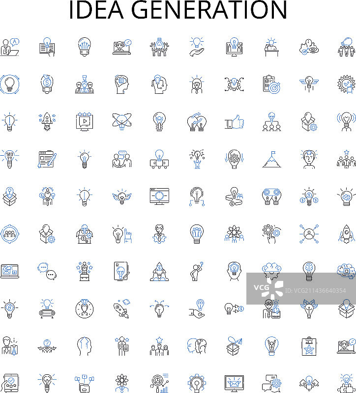 创意生成轮廓图标合集图片素材