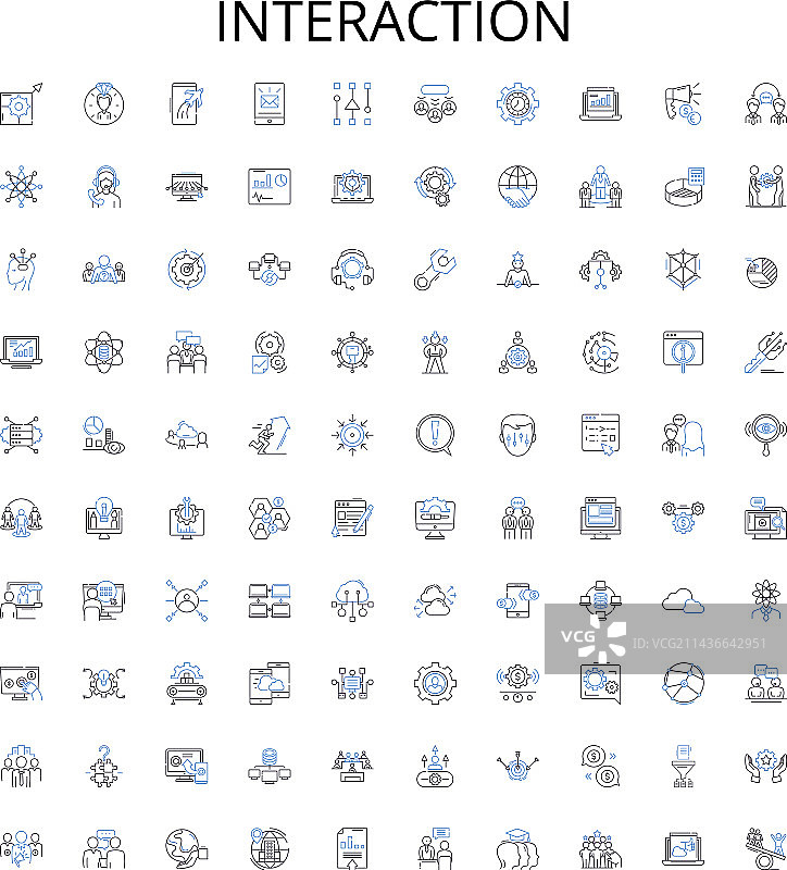 互动概要图标合集图片素材
