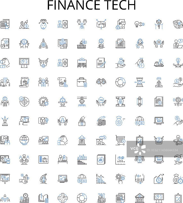 金融科技大纲图标系列图片素材