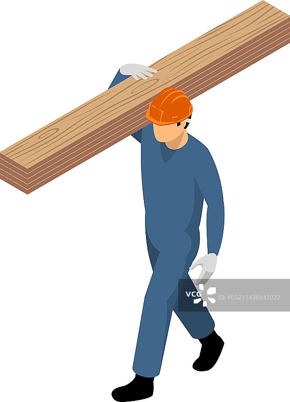 2.5D建筑工人图片素材