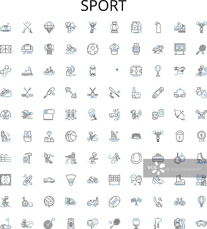 运动轮廓图标合集：运动竞技图片素材