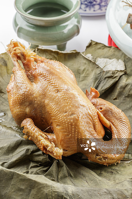 豆豉酱香荷叶鸡图片素材