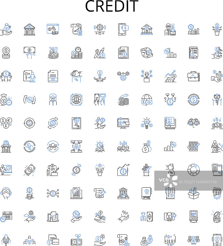 信贷轮廓图标合集图片素材