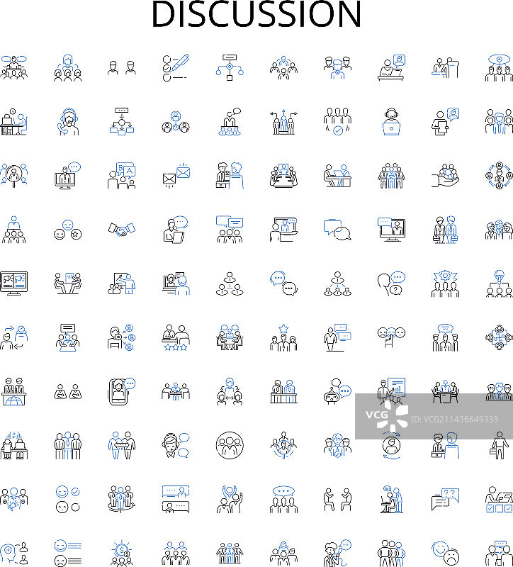 辩论讨论大纲图标合集图片素材