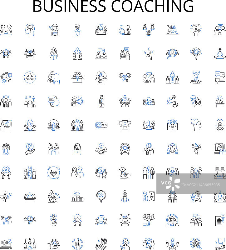 商业指导轮廓图标合集图片素材