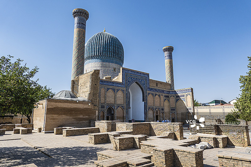 乌兹别克斯坦撒马尔罕帖木儿大帝陵墓图片素材