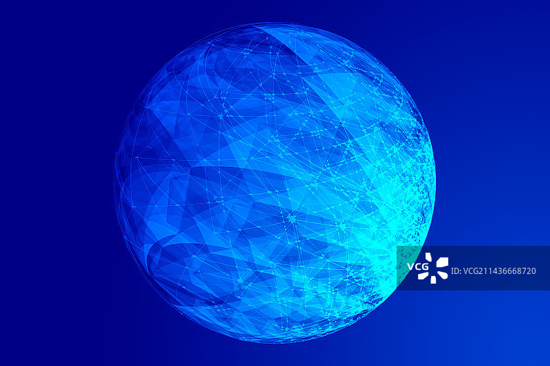 点线面连接球体互联网抽象大数据背景图片素材