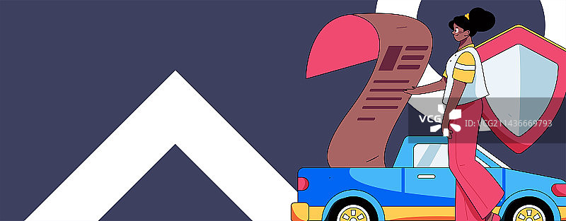 为汽车购买保险扁平人物矢量概念运营插画图片素材