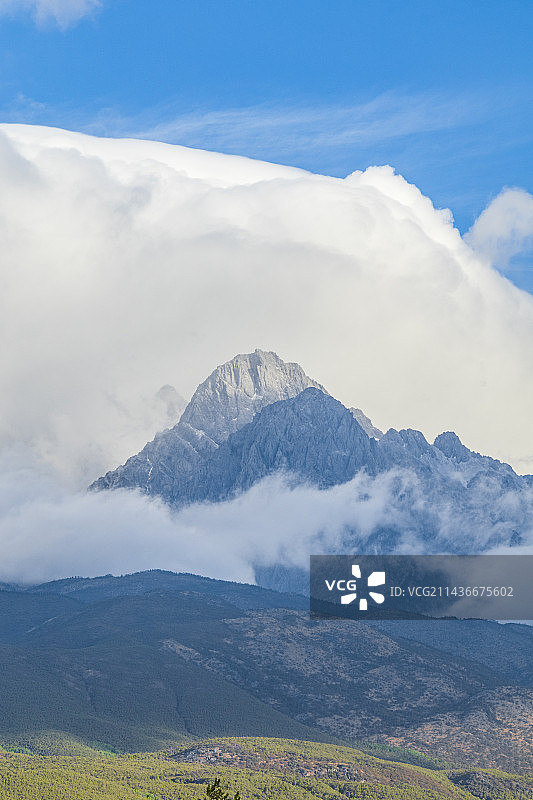 云南丽江东巴谷玉龙雪山自然风光图片素材